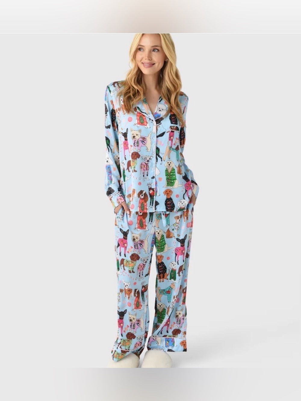 Karen Mabon Dog Print Pajama Set